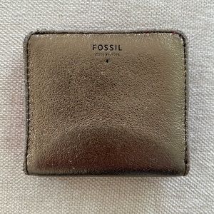 Fossil Bifold Wallet Gold and Hot Pink